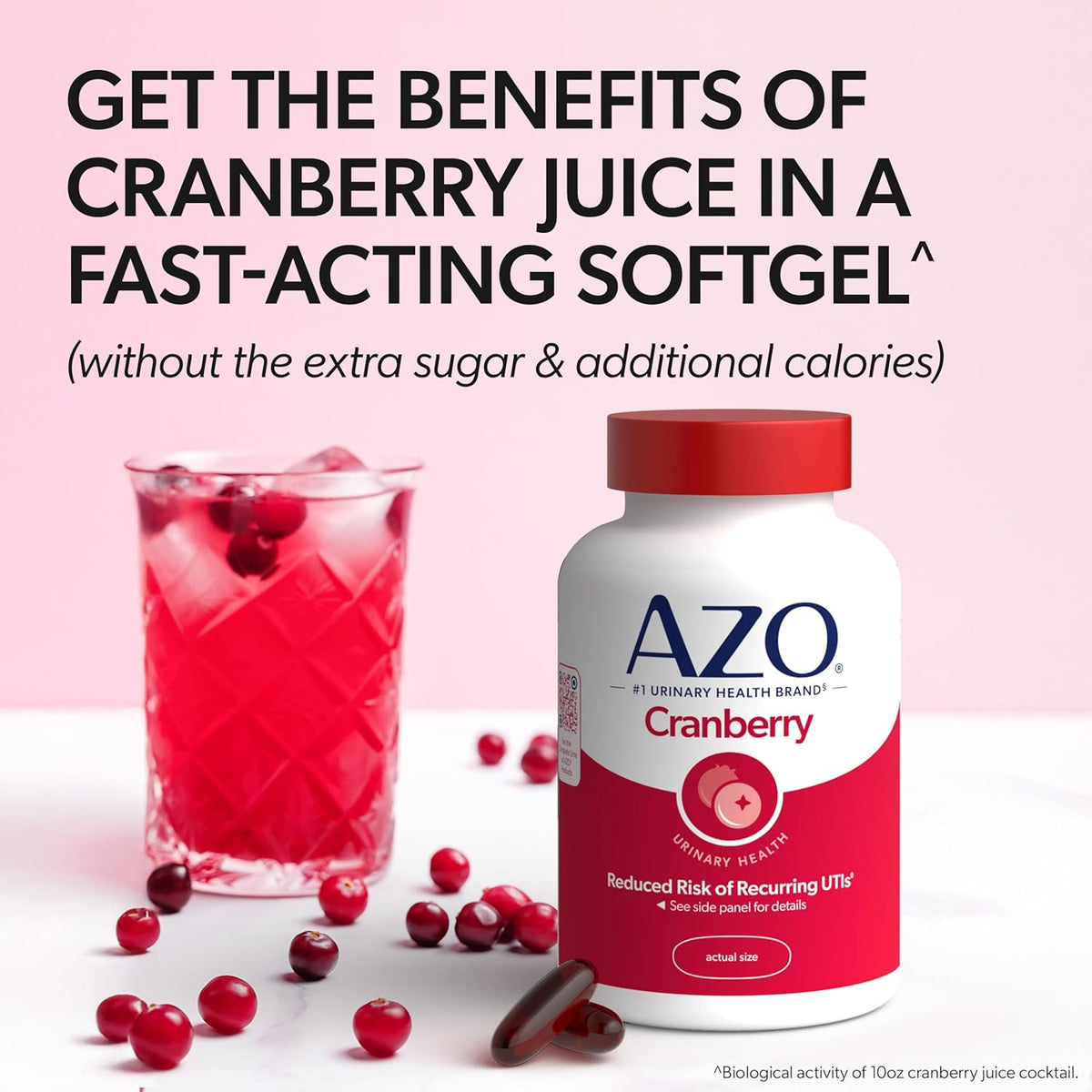 AZO Cranberry Urinary Tract Supplement – 100 Softgels