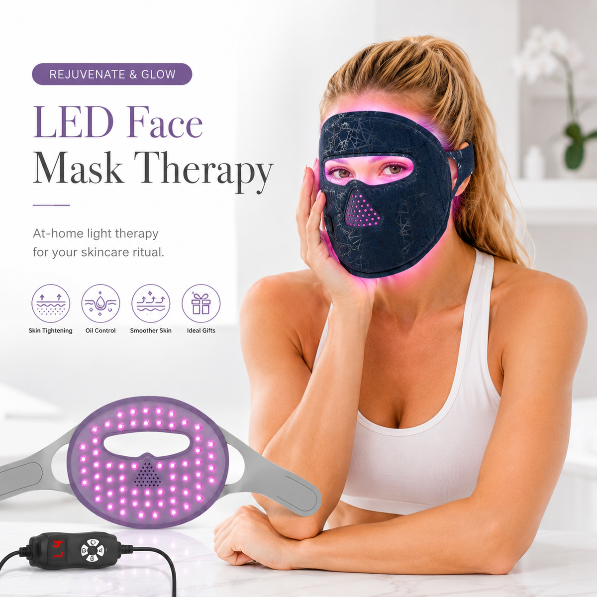 iReliev Red Light Therapy Face Mask