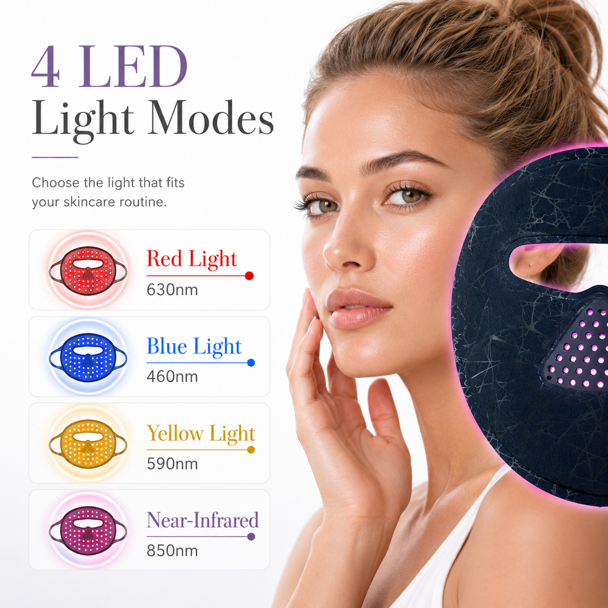 iReliev Red Light Therapy Face Mask