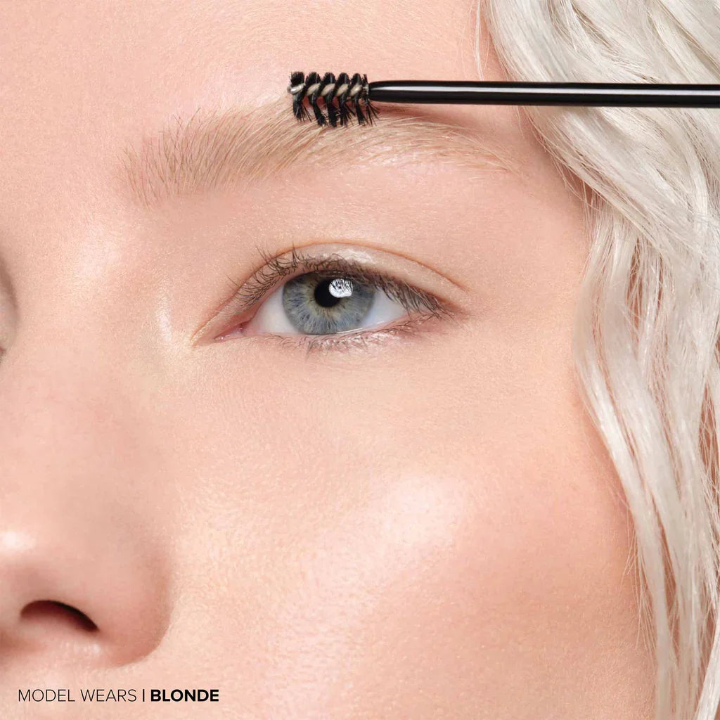 Volumizing Tinted Brow Gel: Lightweight, mousse-like, tinted brow gel for natural volume and color.